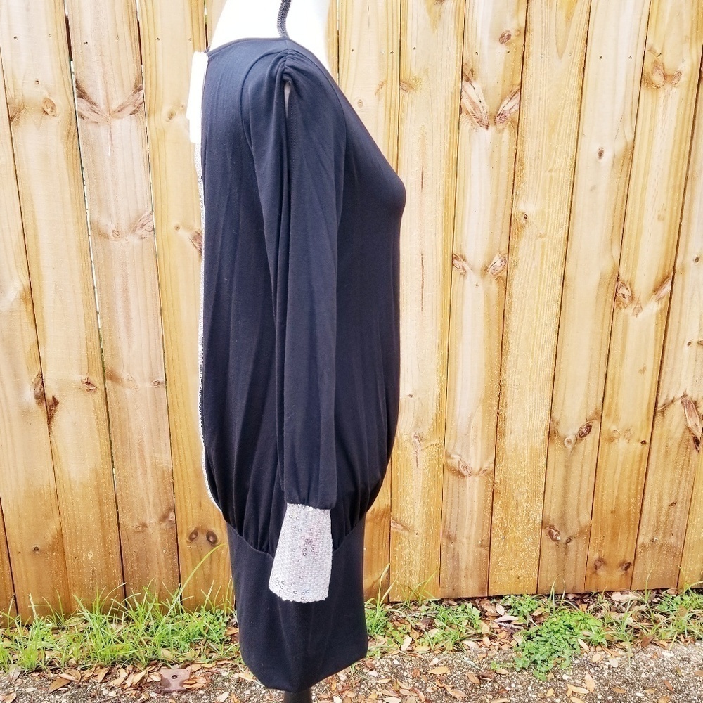 Romeo & Juliet black sequins Open Back Dress D72 - Picture 5 of 5